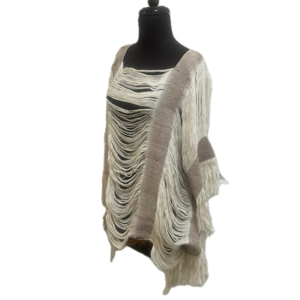 Handmade Boho Beach House Poncho Cover up
